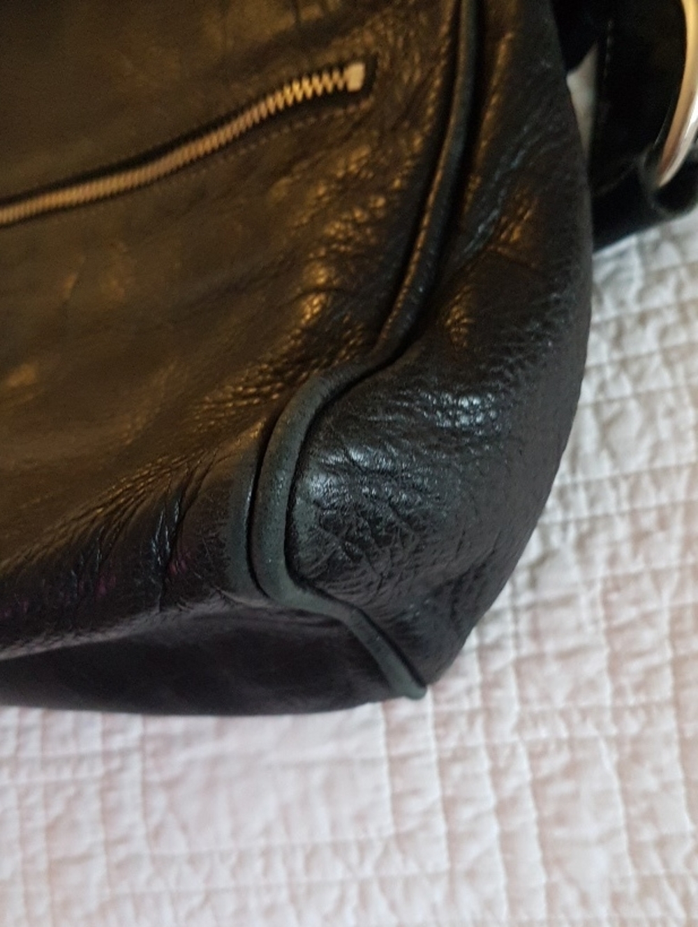 Roots Black Leather Shoulder Bag - Picture 13 of 14